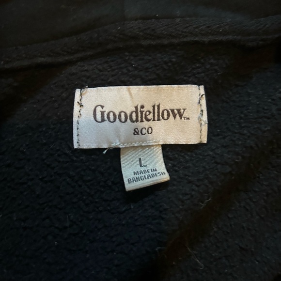 target goodfellow + co men’s black zip up hoodie - Picture 4 of 4